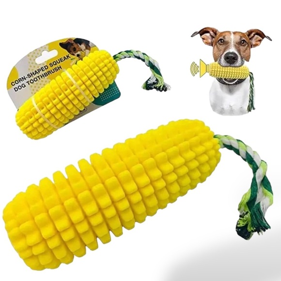CORN DOG TOOTHBRUSH Dog Chew Toy NWT - Picture 6 of 11